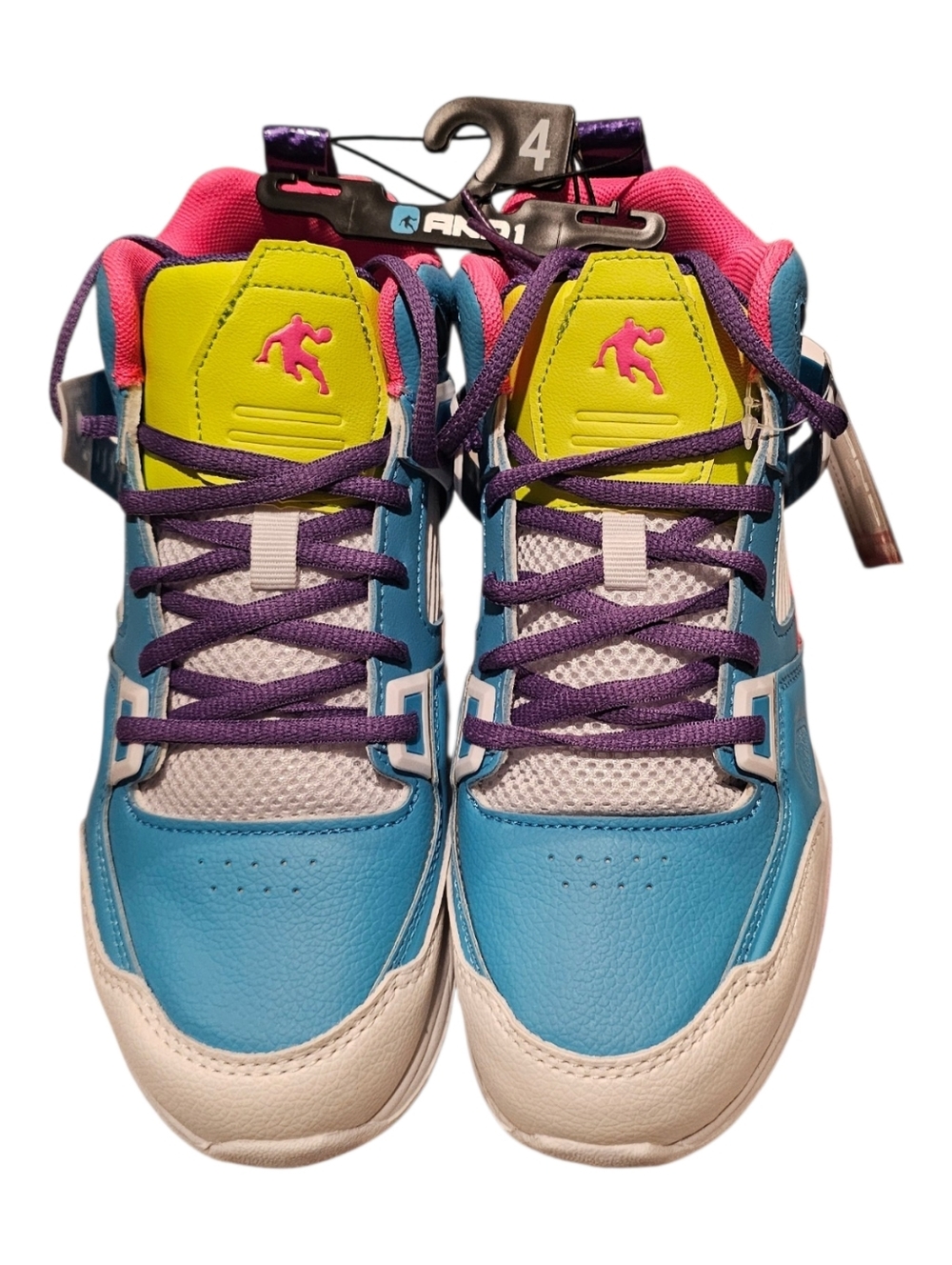 And1 Kids Blue Purple Pink Yellow Athletic Sneakers